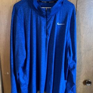 Nike Royal Blue Quarter Zip Dri-FIT Pullover